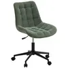 Image de Chaise de bureau sur roulettes en velours côtelé, vert