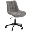 Image de Chaise de bureau sur roulettes en velours côtelé, gris