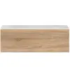 Image de Table de chevet suspendue 1 tiroir, blanc/somona