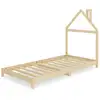 Image de Lit enfant montessori en bois massif, coloris naturel, 90 x 200 cm