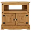 Image de Meuble tv avec 2 tiroirs en bois massif, coloris naturel