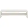 Image de Réhausseur d'écran 1 étagère effet bois, blanc