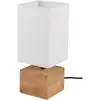 Image de Lampe de table 1xe14 bois clair et blanc