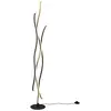 Image de Lampadaire Led laiton mat et noir mat