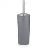 Image de Brosse WC polyester gris mat et manche argenté