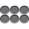 Image de Assiette plate en grès noir d26 - lot de 6