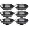 Image de Assiette creuse en grès noir d20 - lot de 6