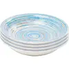 Image de Assiette creuse en grès bleu d21 - lot de 4