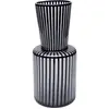 Image de Vase en verre gris clair mat et noir brillant h41