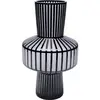 Image de Vase en verre gris clair mat et noir brillant h42
