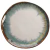 Image de Assiette en céramique blanche et bleue d26 - lot de 6