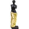 Image de Statuette femme antique en polyrésine noire et dorée