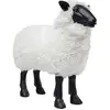 Image de Statue mouton en polyester blanc et polyrésine noire