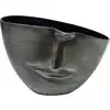 Image de Vase demi visage en aluminium gris anthracite