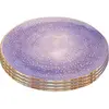 Image de Assiette plate en grès violet d26 - lot de 6