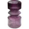 Image de Vase en verre violet brillant et mat h36