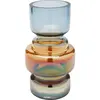 Image de Vase en verre bleu et orange h18