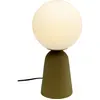 Image de Lampe en verre et ciment vert