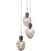 Image de Suspension en verre déstructuré et acier gris