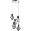 Image de Suspension en verre déstructuré et acier gris