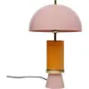 Image de Lampe en acier rose, orange et doré