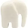 Image de Statuette éléphant en polygrès blanc