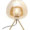 Image de Lampe en verre et acier doré