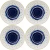 Image de Assiette plate en porcelaine bleue et blanche d21 - lot de 4