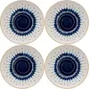 Image de Assiette plate en porcelaine bleue et blanche d27 - lot de 4