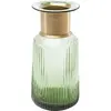 Image de Vase en verre vert et laiton h30