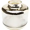 Image de Vase en verre transparent et doré h19
