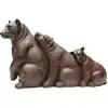 Image de Statuette ours sieste en polyrésine marron h20