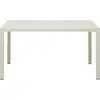 Image de Table à manger de jardin 4 personnes en acier beige 140x80