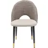Image de Chaise en tissu beige et acier