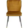 Image de Chaise en velours ocre et acier