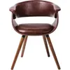 Image de Chaise avec accoudoirs nougat et hêtre laqué
