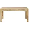 Image de Table à manger 4 personnes en manguier sculpté l140