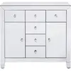 Image de Commode 2 portes 6 tiroirs en verre miroir