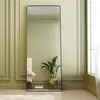 Image de Miroir bords arrondis en métal noir 200x80