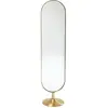Image de Miroir sur pied ovale en métal doré 170x40