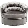 Image de Fauteuil pivotant en velours gris