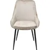 Image de Chaise en velours beige et acier noir