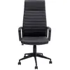 Image de Chaise de bureau pivotante réglable à roulettes noire haute