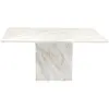 Image de Table à manger 6 personnes en marbre blanc l160