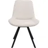 Image de Chaise pivotante en polyester crème et acier noir