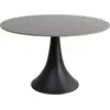 Image de Table à manger 6 personnes en aluminium et grès noir d120