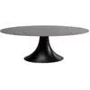 Image de Table à manger 10 personnes en aluminium et grès noir l180