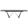 Image de Table à manger 6/10 personnes extensible en grès noir l180/260