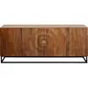 Image de Buffet 4 portes en bois et acier noir