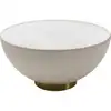 Image de Table basse en simili cuir beige et pierre blanche d71